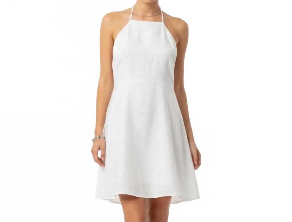 NEW GAP linen sleeveless summer mini dress in white